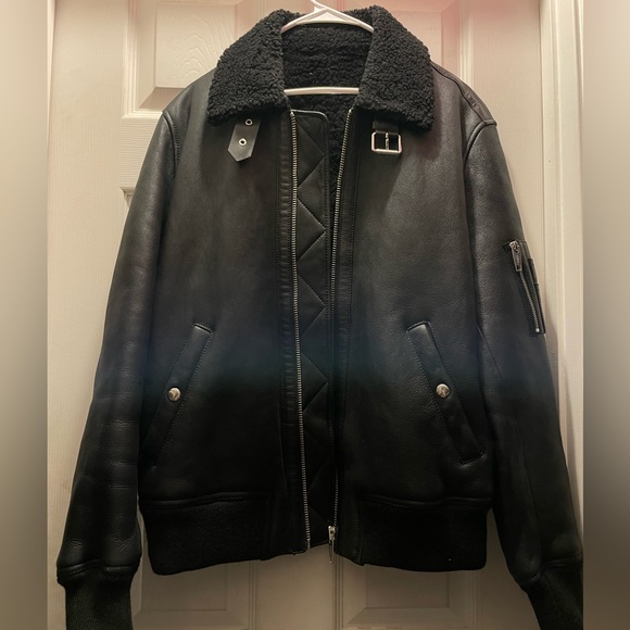 The Kooples Leather Biker Jacket Shearling lining. 2 days only discount offer! - Picture 5 of 7